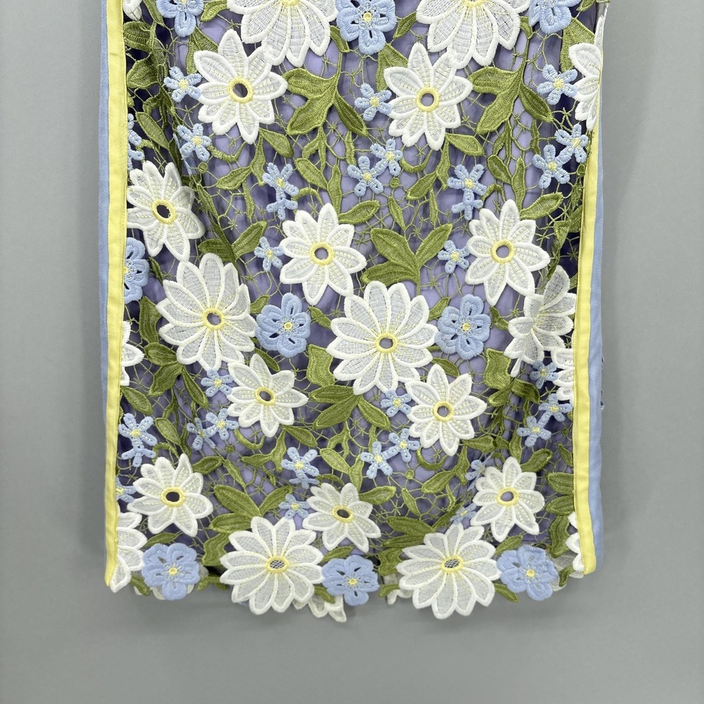 Current Air Skirt Womens Small Multicolor Floral Lace Embroidered Midi Lined - Picture 3 of 11